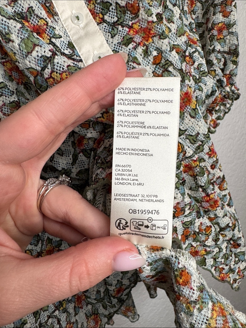 Free People Astra Peasant Top Floral Daisy Medium Summer Lightweight - Picture 5 of 8
